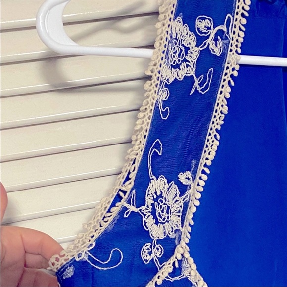 Lovers + Friends Blue & Lace Tent/Muumuu Dress - Picture 7 of 8